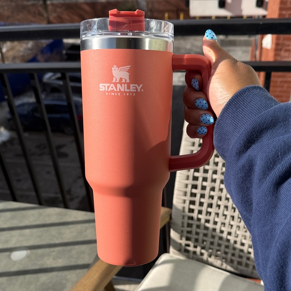 Stanley Coral Travel Mug with Handle